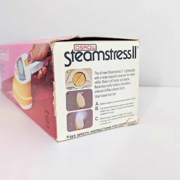 Vintage Osrow Steamstress II Sewing Steam Iron / Travel Iron Model SB-75 - Picture 9 of 11